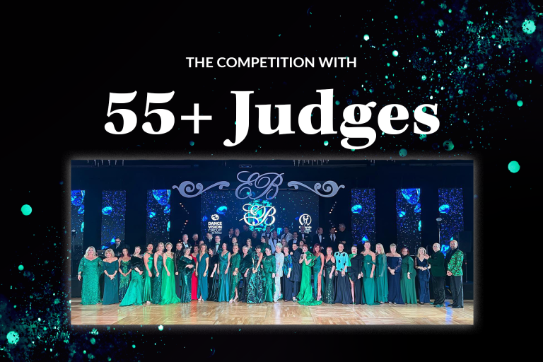 Image of more than 55 judges at Emerald Ball